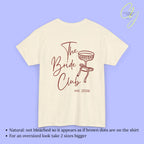 Personalized Hen Party Shirt Bachelorette T Shirt Back Print Coquette Bow Champagne Glass Hand Drawn Bride Crew Custom Name Any Year Custom