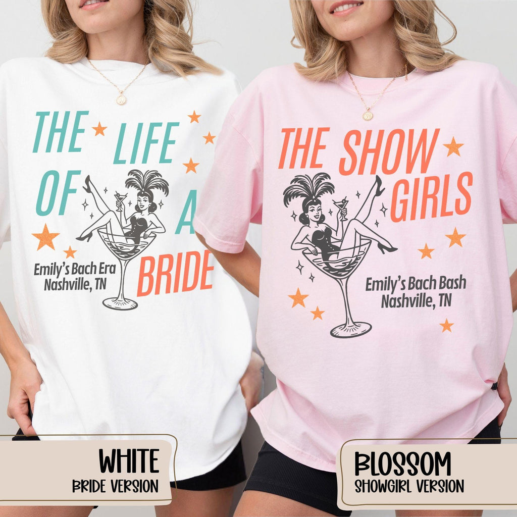 Personalized Orange Era Bachelorette Party Comfort Colors Shirt, Bach Era Shirts, Bach Trip Version, Bridal Era Tshirt, Show Girl Bach Party