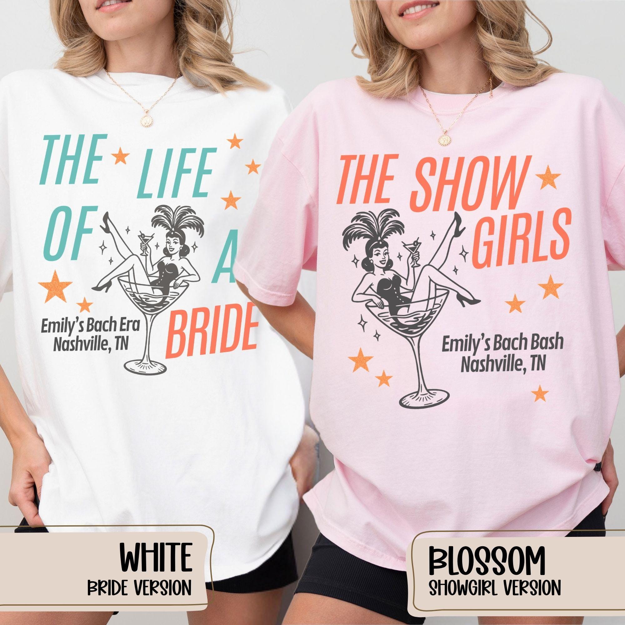 Personalized Orange Era Bachelorette Party Comfort Colors Shirt, Bach Era Shirts, Bach Trip Version, Bridal Era Tshirt, Show Girl Bach Party
