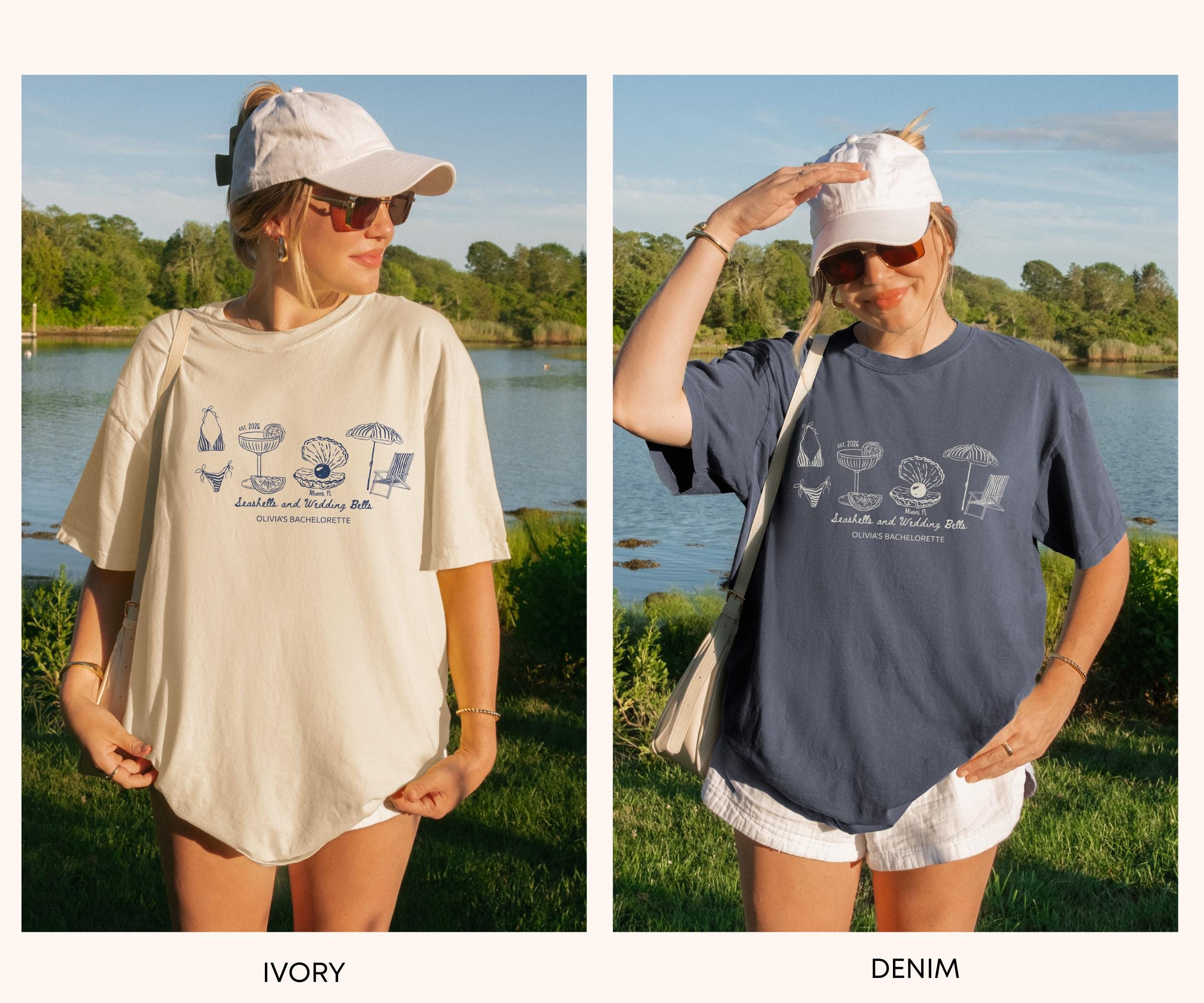 Custom Beach Bach Party Shirt, Comfort Colors Coastal Bride Tee, Matching Beach Bridal Party Gift