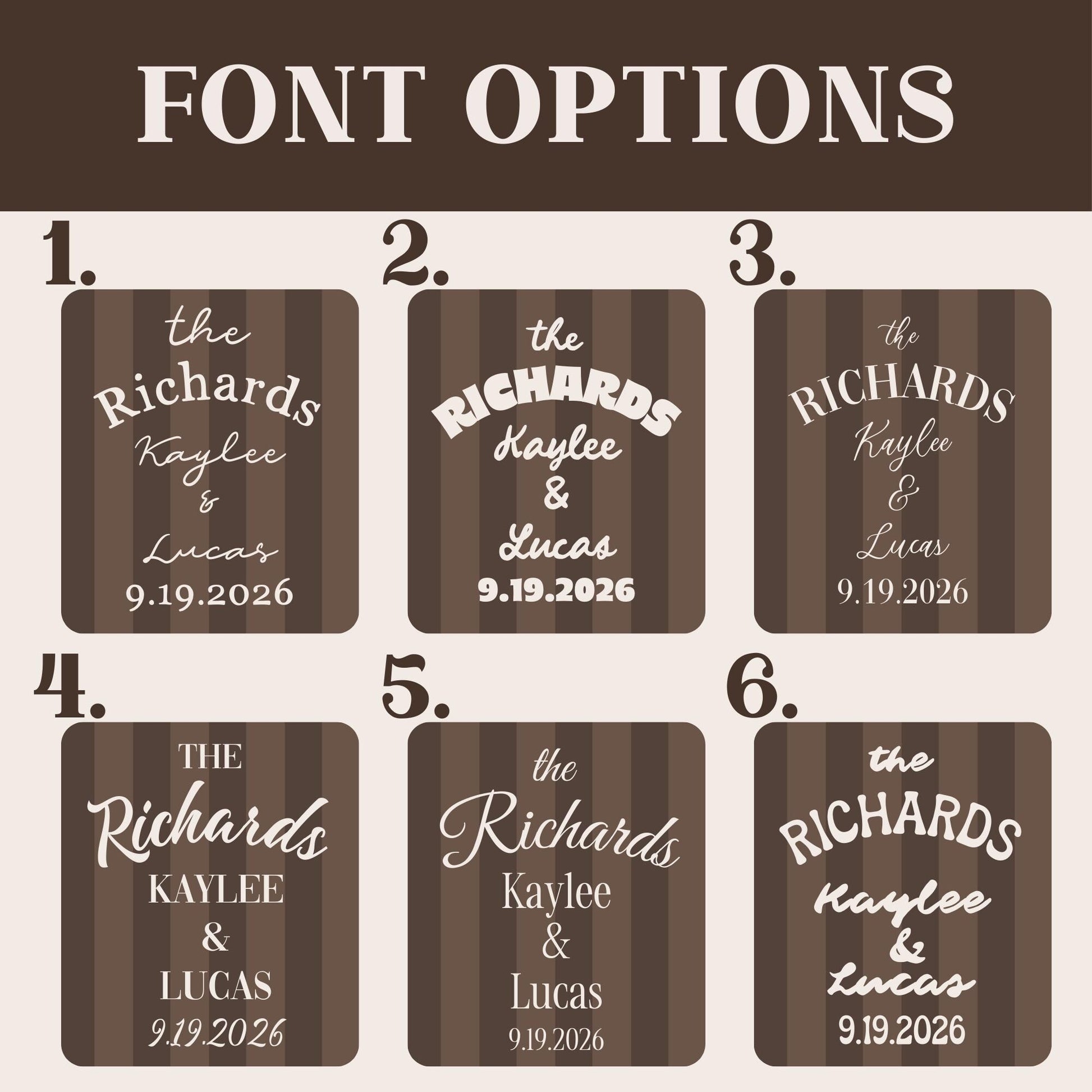 Personalized Wedding Can Cooler, Striped Design, Custom Wedding Favor