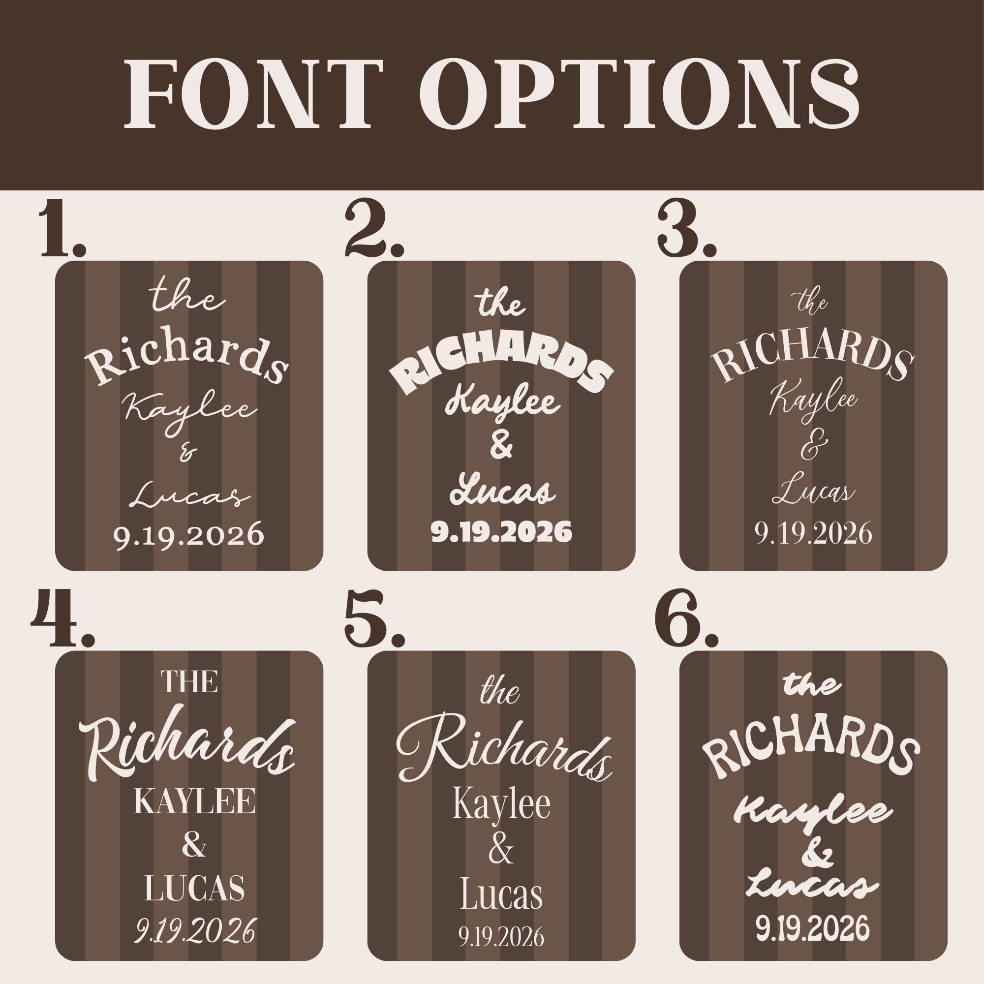 Personalized Wedding Can Cooler, Striped Design, Custom Wedding Favor