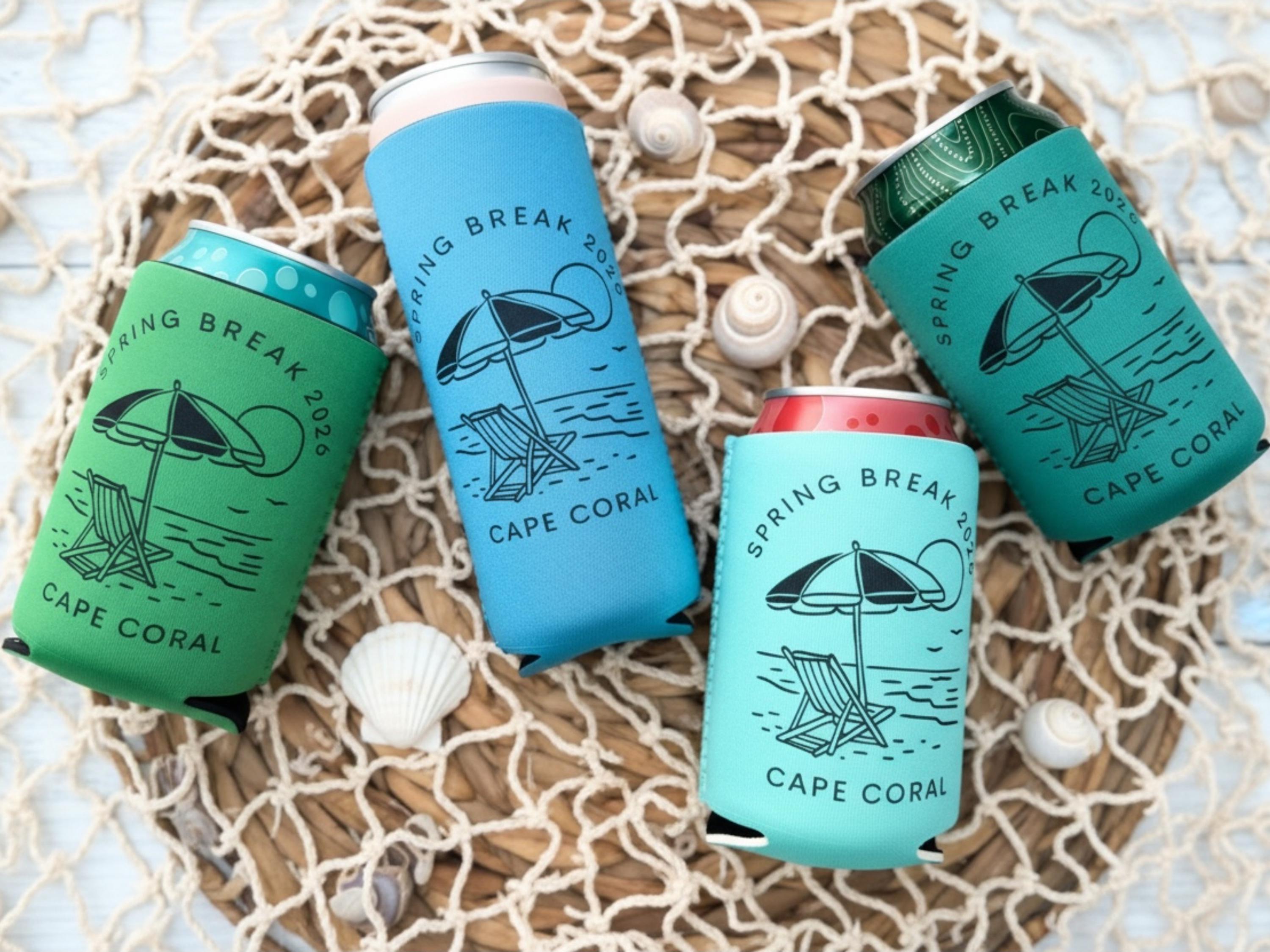 Personalized Neoprene Can Cooler: Beach Vacation, Family Reunion Favor