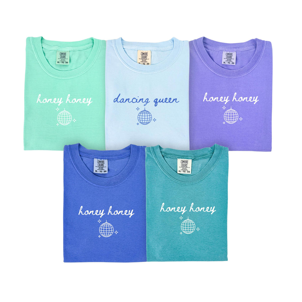 Honey Honey Dancing Queen Bachelorette Shirts, Comfort Colors Last Disco Shirts,