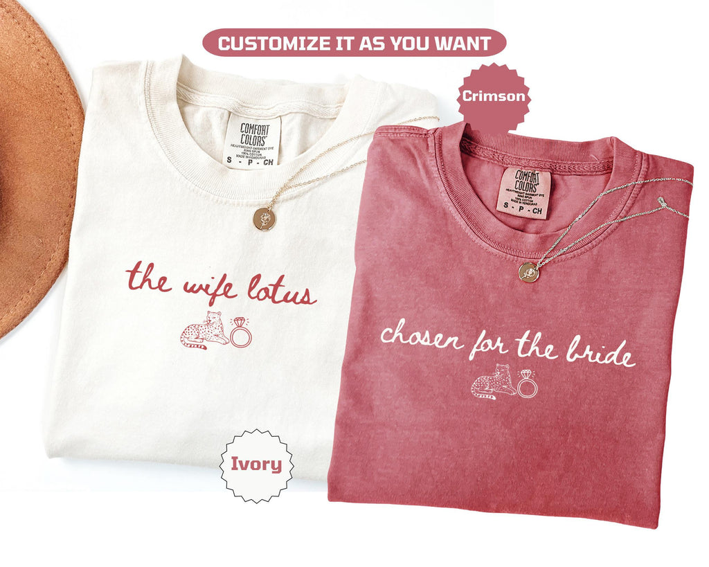 The Wife Lotus Destination Bachelorette Shirts Tropical Bridal Trip Bride Squad Matching Resort Bach Weekend Chosen for the Bride Tee