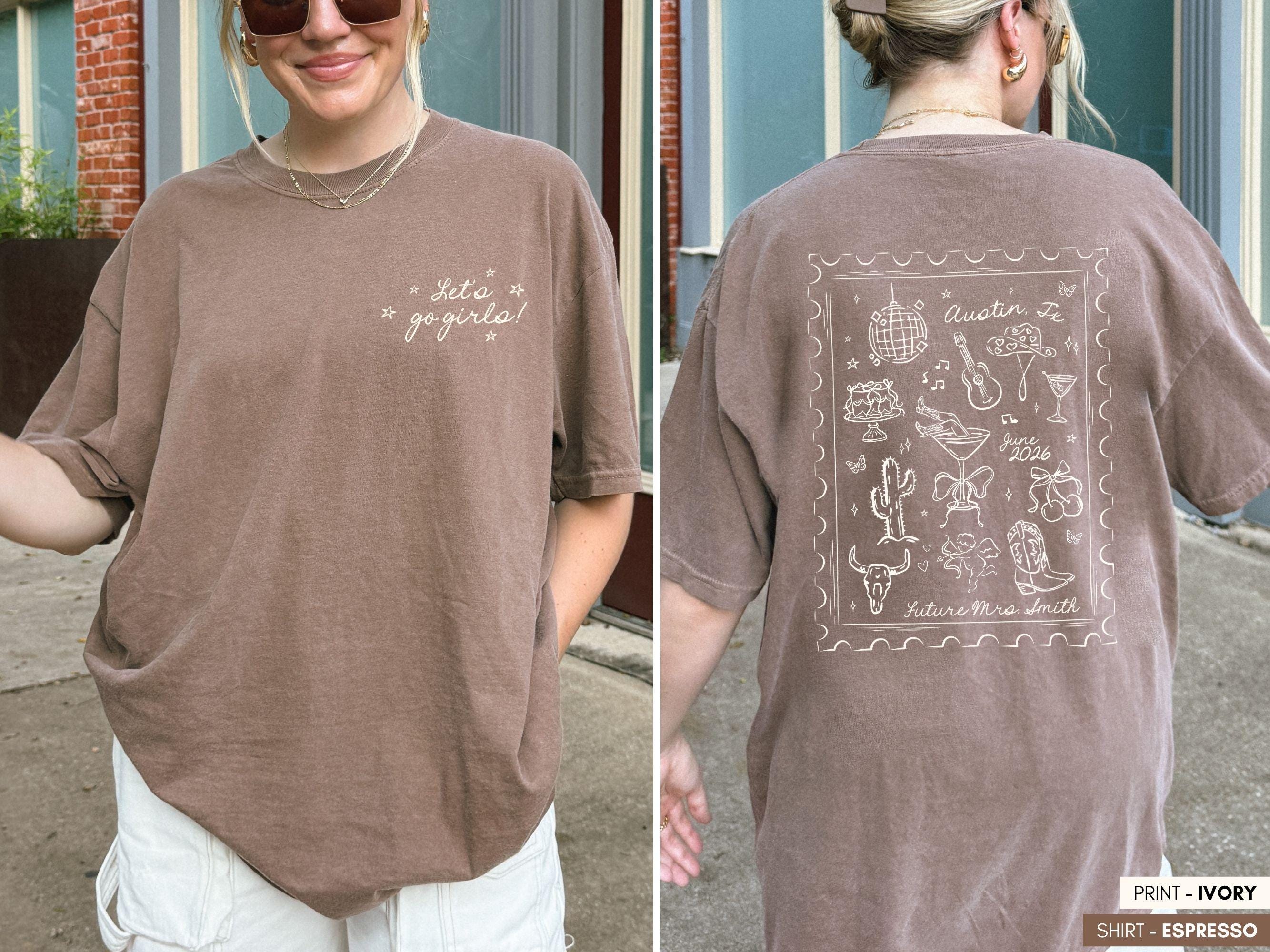 Custom Cowgirl Disco Comfort Colors® T-Shirt, Desert Bachelorette Party Shirt, Girls Trip & Birthday Gift
