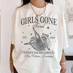Girls Gone Feral Raccoon Bachelorette Party Shirt, Feral Raccoon Bride Tshirt, Matching Bridesmaids, Bridal Party Gifts, Custom Bachelorette
