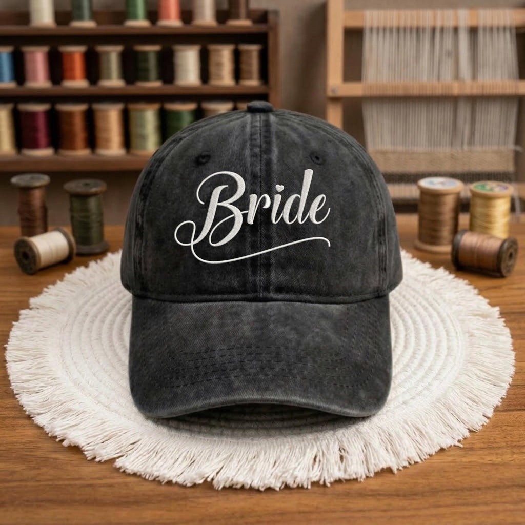 Embroidered Bride Baseball Cap, Washed Cotton Dad Hat, Bachelorette Party Gift
