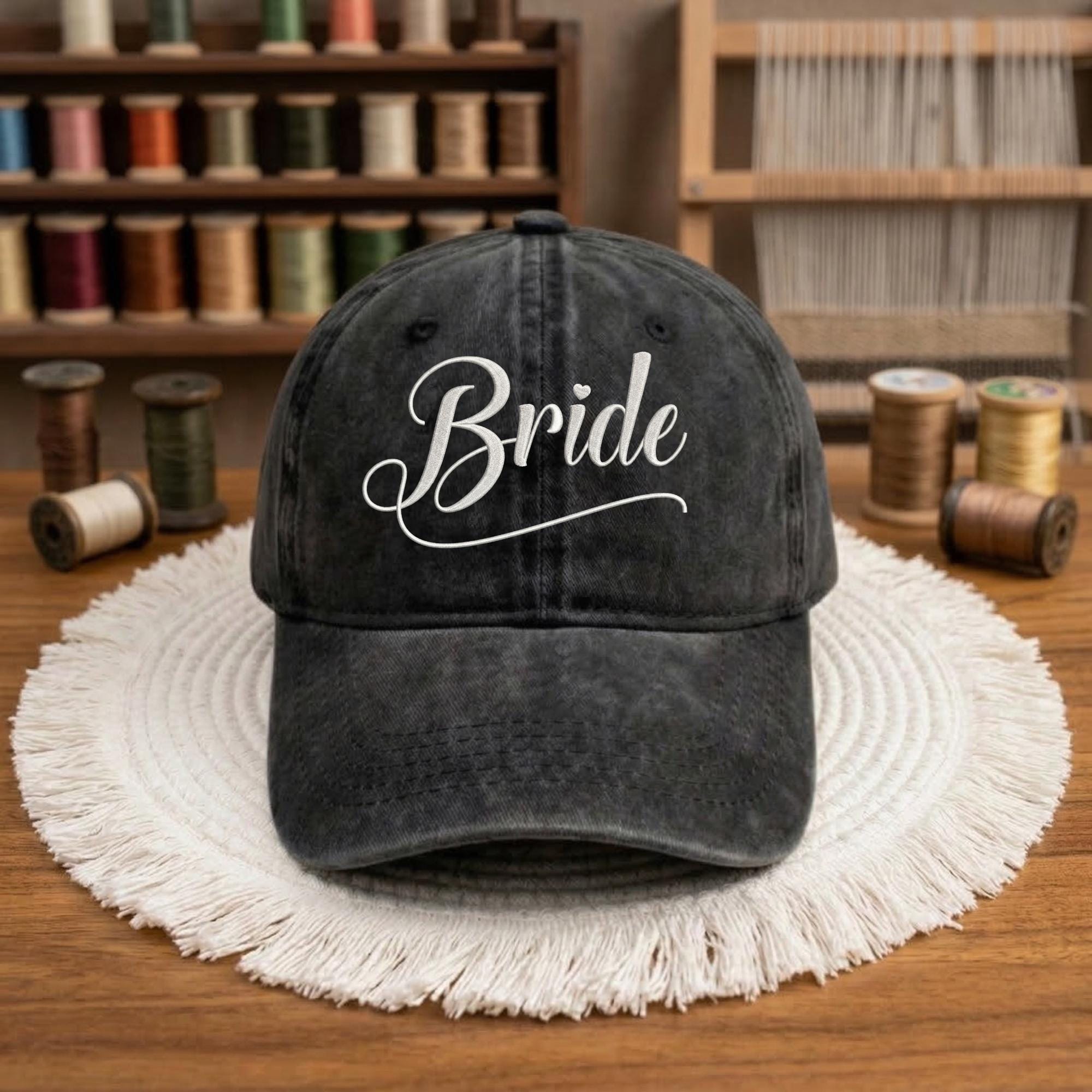 Embroidered Bride Baseball Cap, Washed Cotton Dad Hat, Bachelorette Party Gift