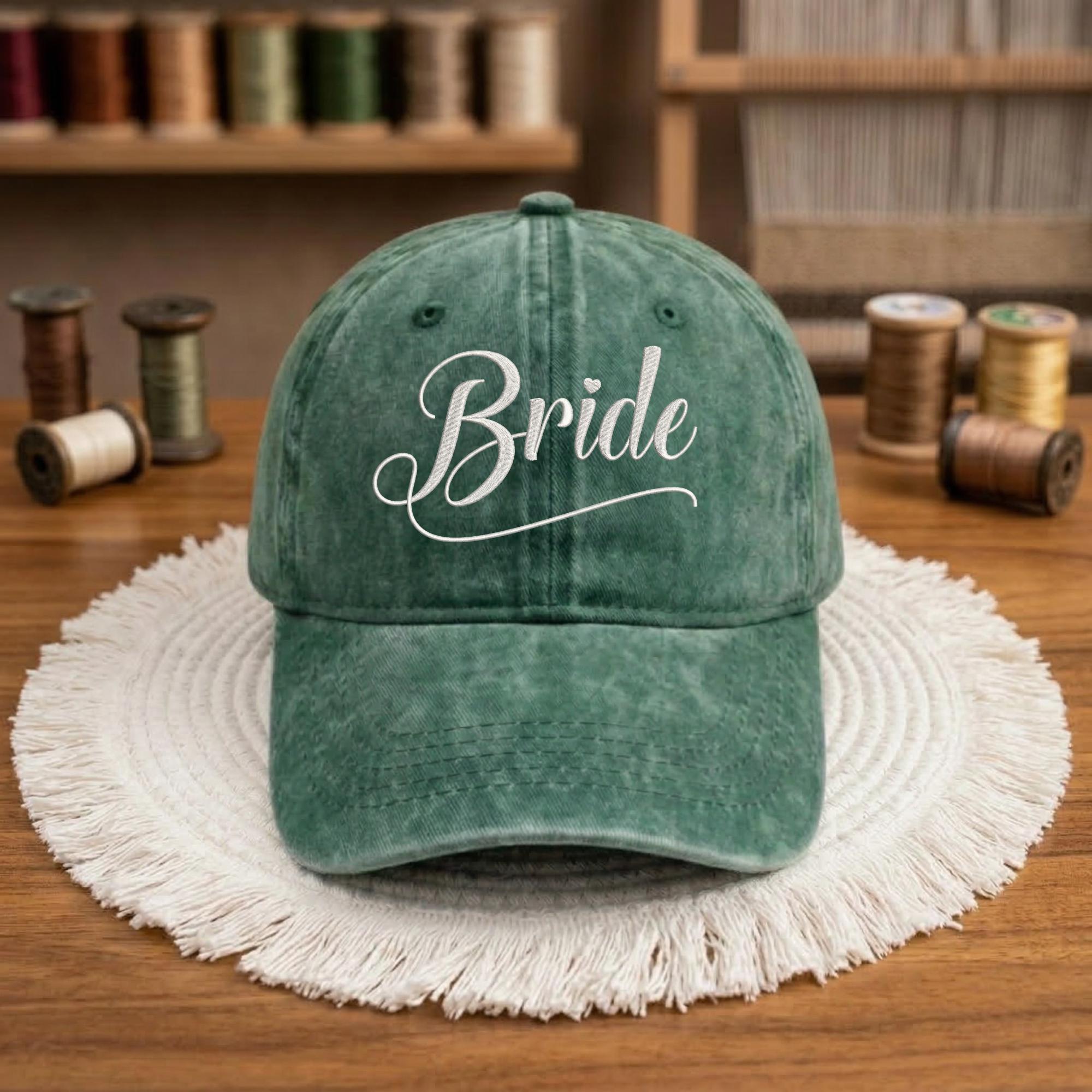 Embroidered Bride Baseball Cap, Washed Cotton Dad Hat, Bachelorette Party Gift