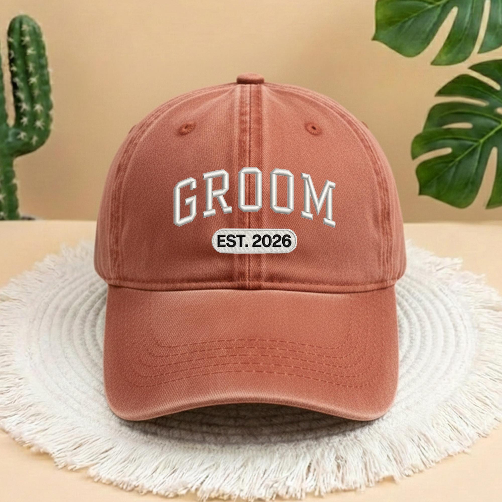 Custom Bride and Groom Est 2026 Embroidered Hat Set, Mr and Mrs Hat, Bride & Groom Matching Hats, Wedding Couple Caps