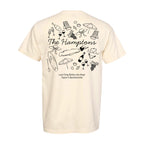 The Hamptons Bachelorette Doodle Icons Unisex Comfort Colors® T-Shirt, Girls Trip Tee, Two-Sided Design