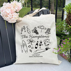 The Hamptons Bachelorette Doodle Icons Unisex Comfort Colors® T-Shirt, Girls Trip Tee, Two-Sided Design