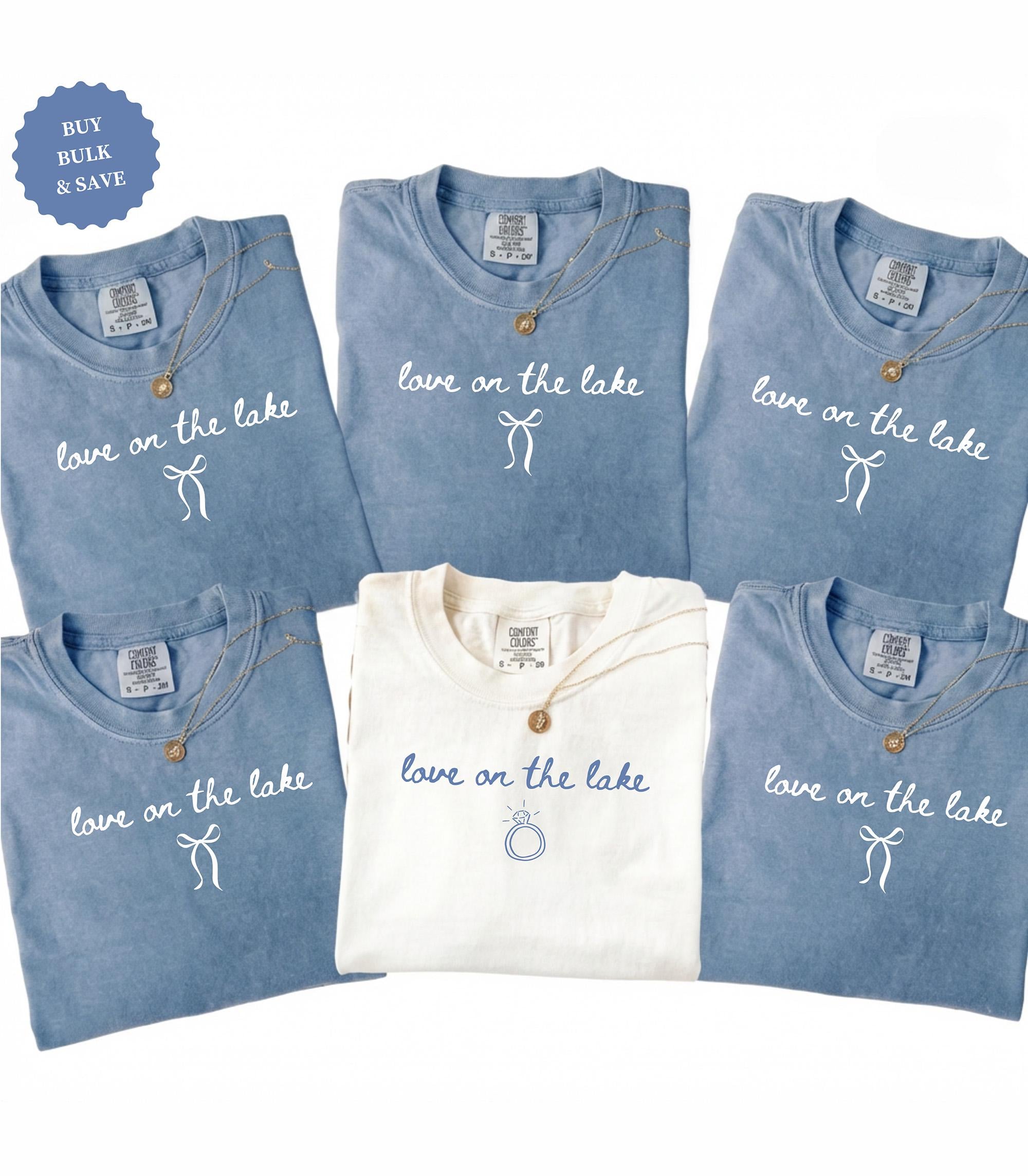 Love on The Lake Bachelorette Shirts Custom Lake Bachelorette Party TShirt Camping Bachelorette Wedding Mountain Bachelorette Lake Trip