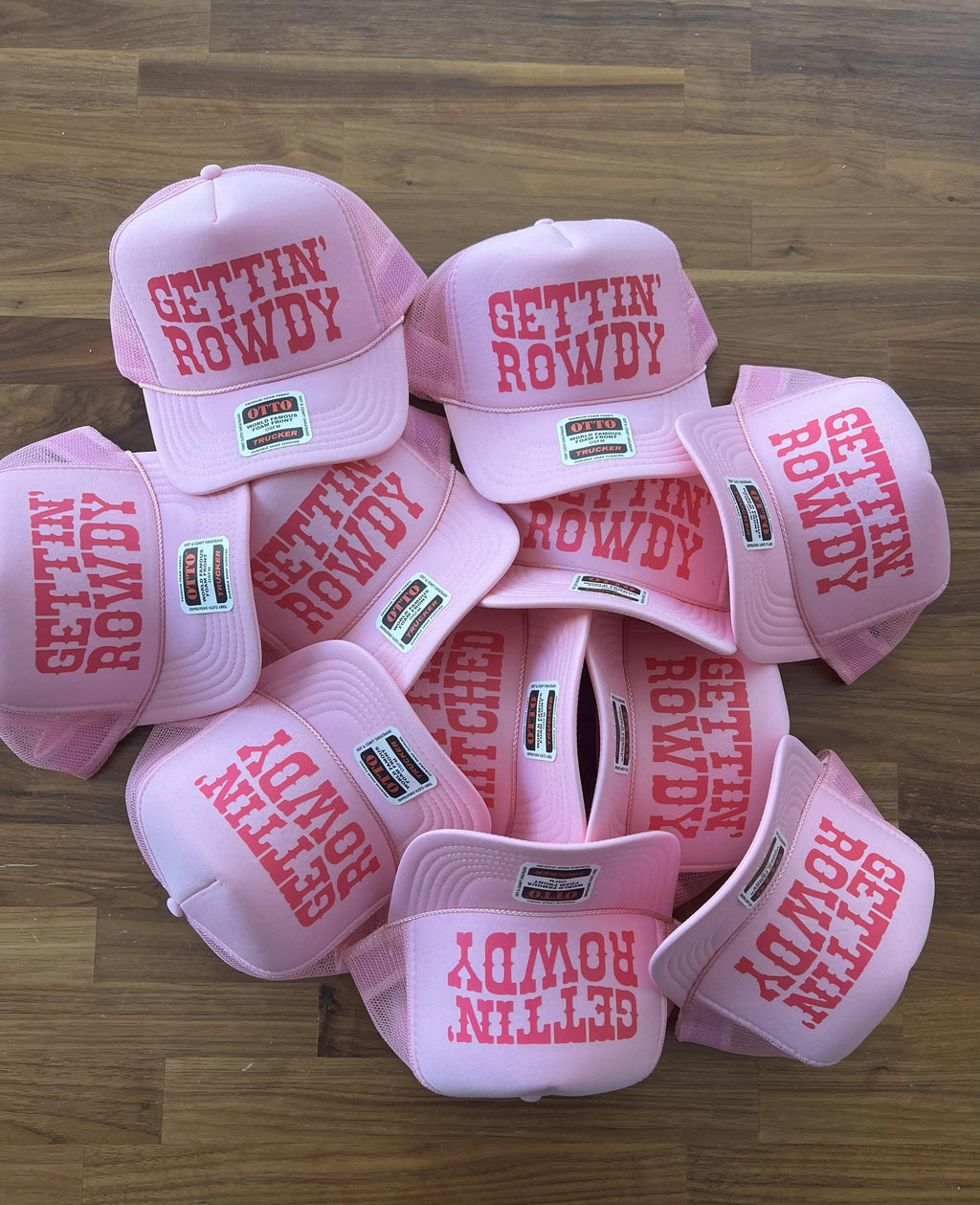 Getting Rowdy Trucker Hat, Getting Hitched Custom Hats