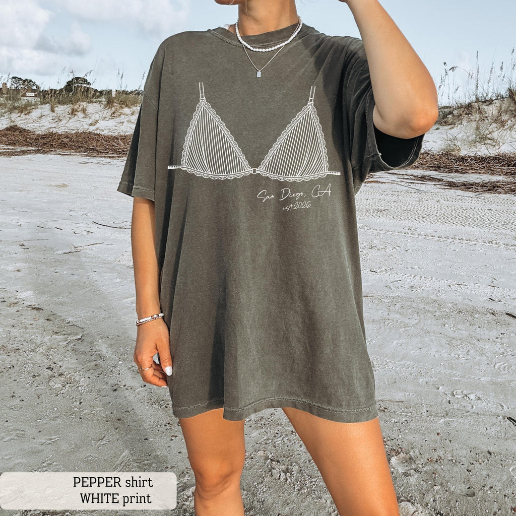 Custom Coastal Bachelorette Comfort Colors Shirt, Last Toast on the Coast, Bikinis and Martinis, Last Splash Seashells and Wedding Bells
