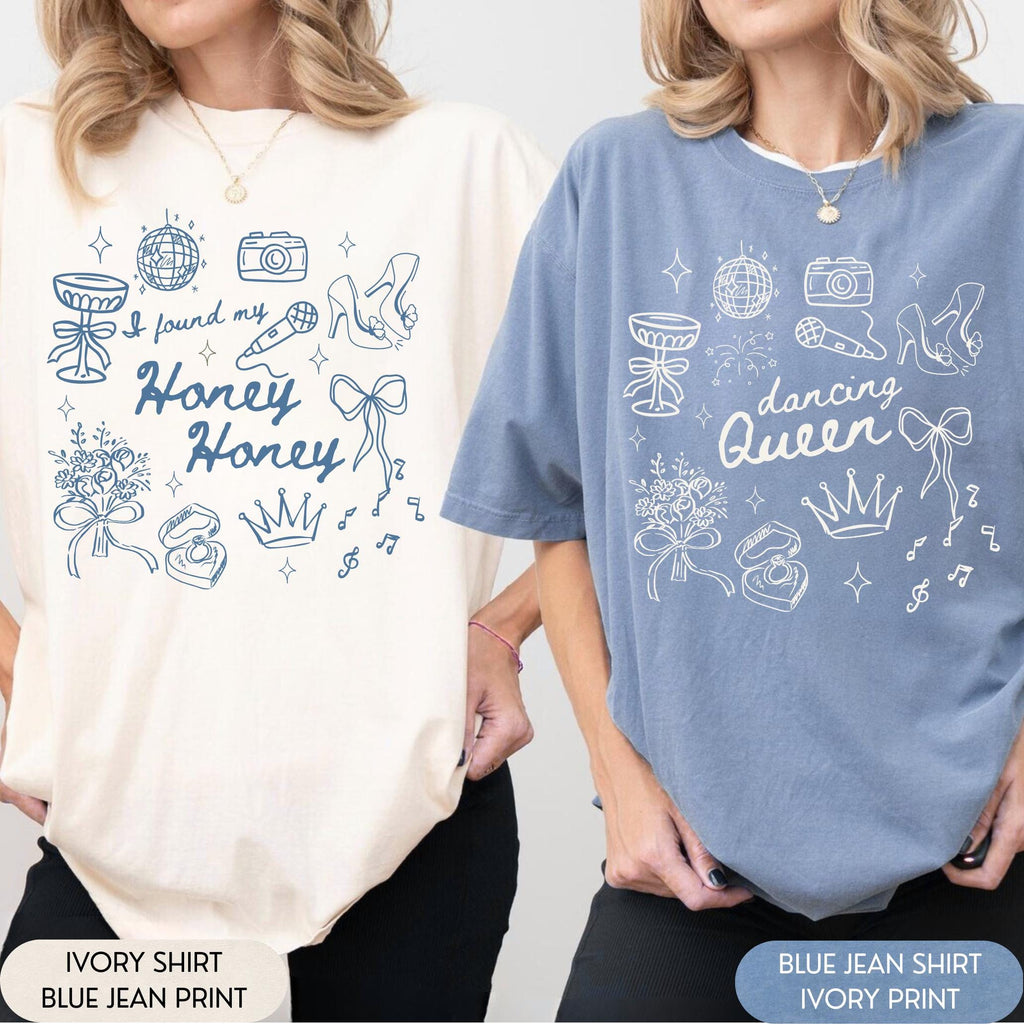 Last Disco Bachelorette Shirt, Mamma Mia Honey Honey Comfort Colors Tee, Dancing Queen Bride Squad Gift, Custom Girls Trip Bach