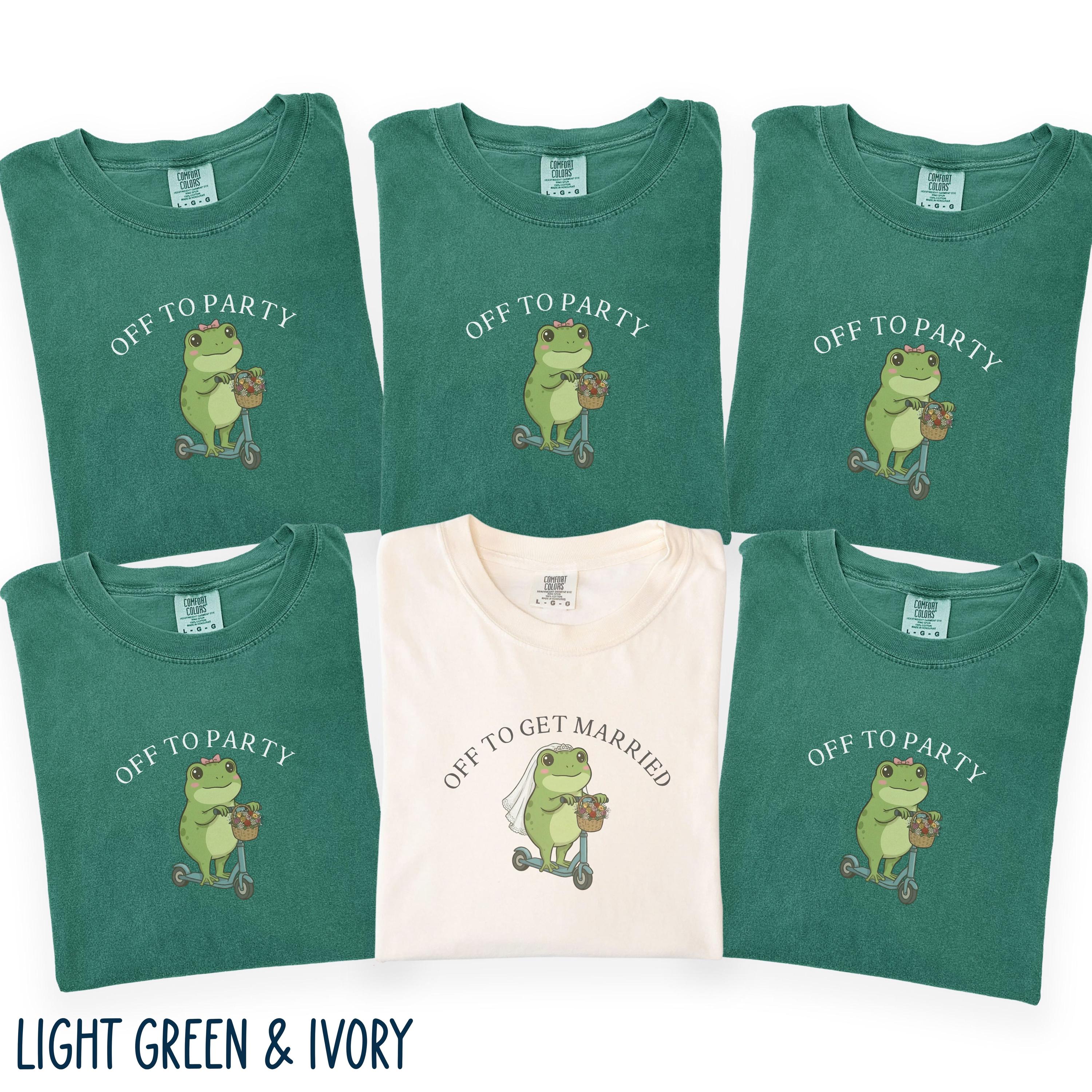 Funny Frog Bachelorette Shirt, Off to Party Bride Tee, Comfort Colors Bach Club, Bridal Party Shirt, Wedding Weekend