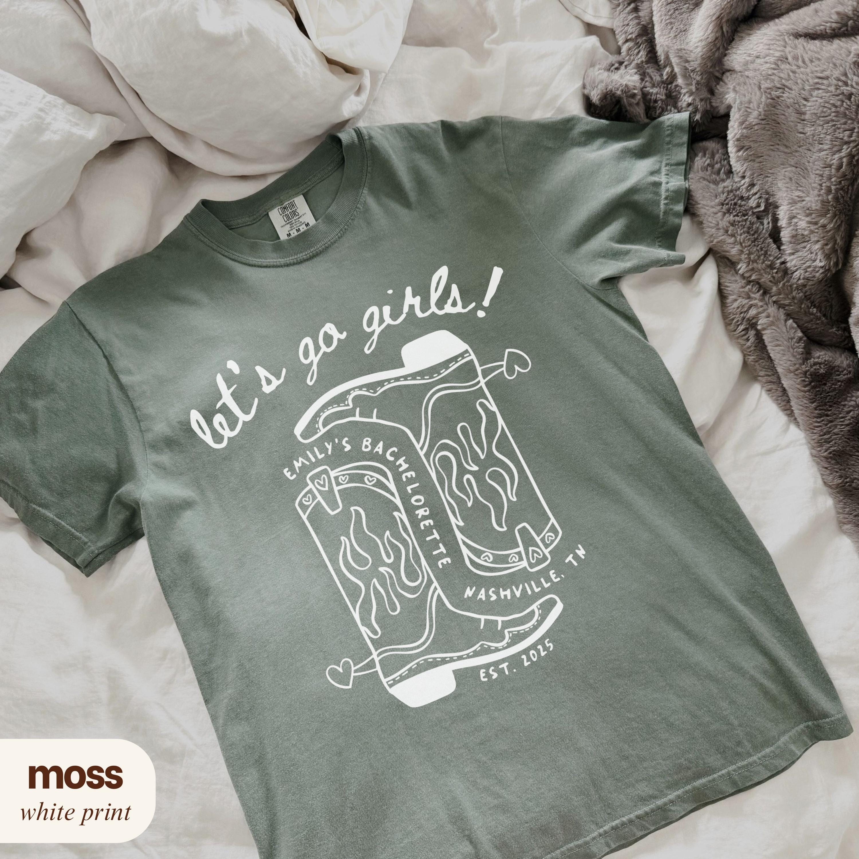 Let's Go Girls Bachelorette Party Shirts, Custom Last Rodeo Bach Comfort Colors Tee, Personalized Cowgirl Western Bach Merch