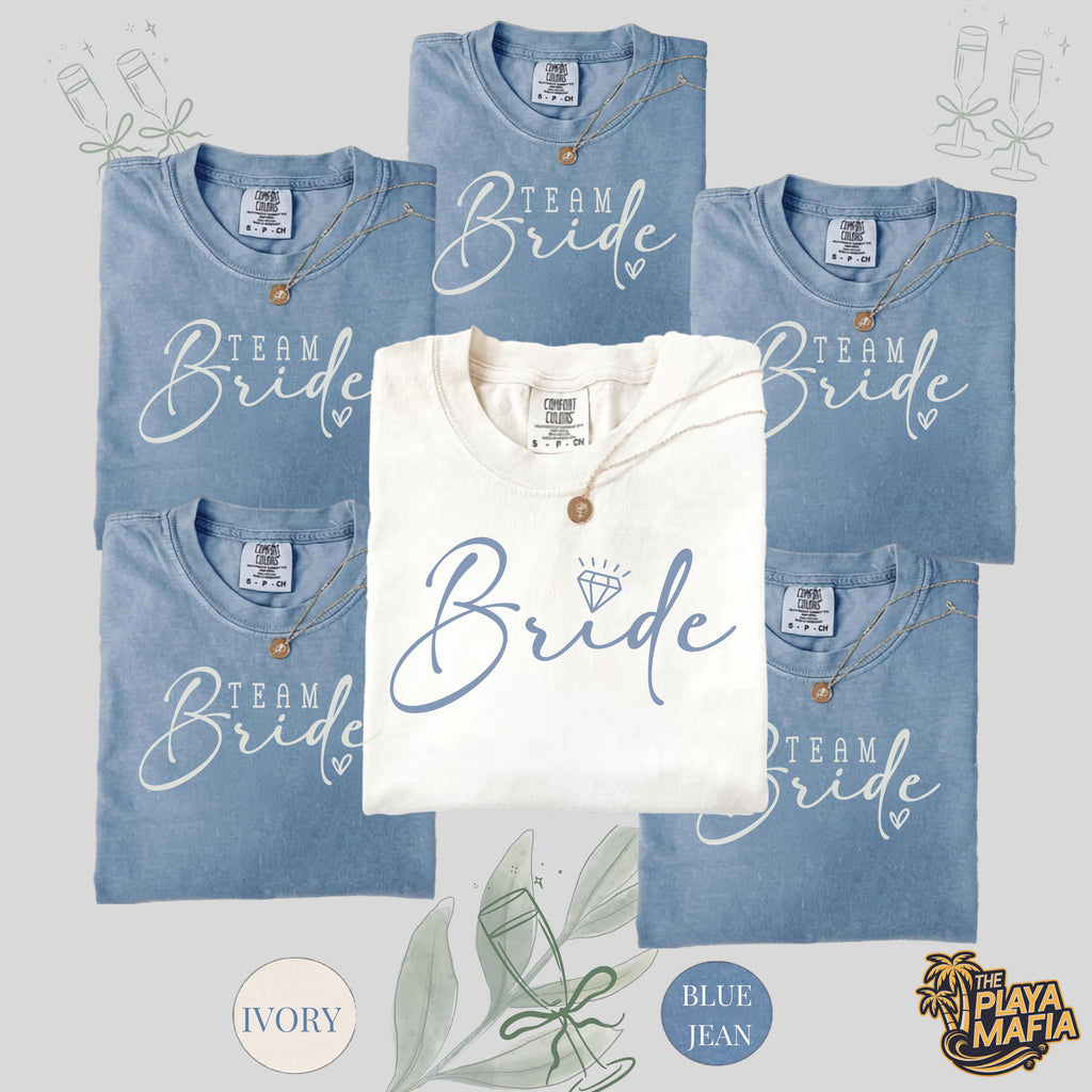Comfort Colors® Custom Bride Bridesmaid Shirt, Briedsmaid Proposal Gift, Bridal Party T-shirt, Bach Party Shirt, Personalized Bride Tshirt