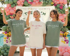 The Wife Lotus Destination Bachelorette Shirts Tropical Bridal Trip Bride Squad Matching Resort Bach Weekend Chosen for the Bride Tee