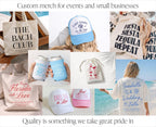 Patriotic Group Hats, USA Bachelorette Hats, 4th of July Party hats, Fourth of July Bach Hats, American Bride