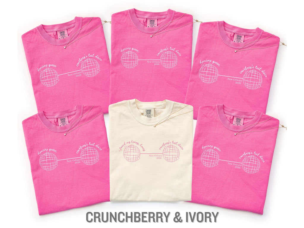Disco Bachelorette Shirts, I Found My Honey Honey Dancing Queen Bach T Shirts Last Disco Bridal Party Bride Squad Shirt Disco Bach (KC0545)
