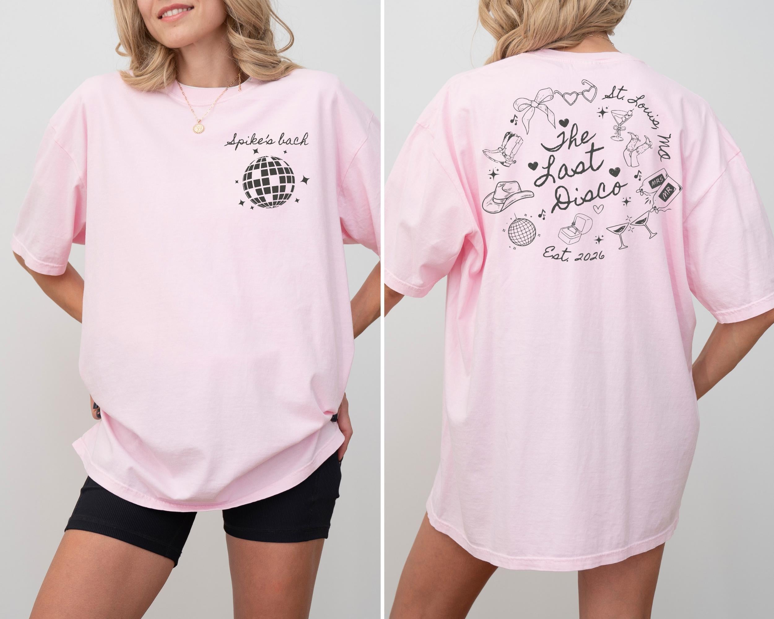 Last Disco Bachelorette Shirt Custom Disco Bride Tee Retro Bach Party Top Personalized Bride To Be Gift Disco Theme Celebration Tshirts