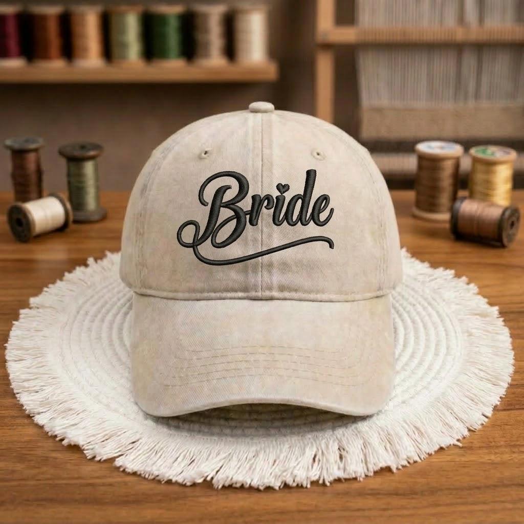 Embroidered Bride Baseball Cap, Washed Cotton Dad Hat, Bachelorette Party Gift