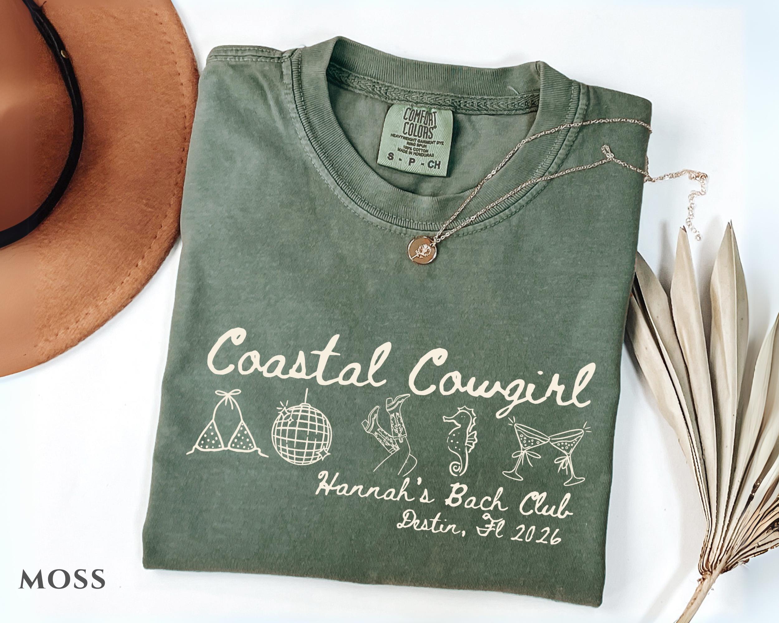Coastal Cowgirl Bachelorette Shirt, Beach Bach Party Tee, Western Bridal Party Shirt, Cowgirl Bride Squad Gift, Custom Beach Bach Shirt