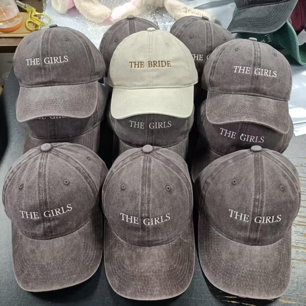 Personalized Bride Squad Hat, Custom Bachelorette Party Baseball Cap, Bridal Shower Gift for Bridesmaids