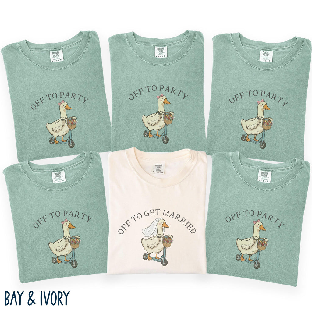 Funny Goose Bachelorette Shirt, Off to Party Bride Tee, Comfort Colors Bach Club, Bridal Party Girls Trip Shirt, Wedding Weekend