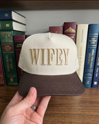 Wifey Embroidered Hat, 5 Panel Baseball Hat, Bride Gift, Honeymoon Hat, Just Got Married