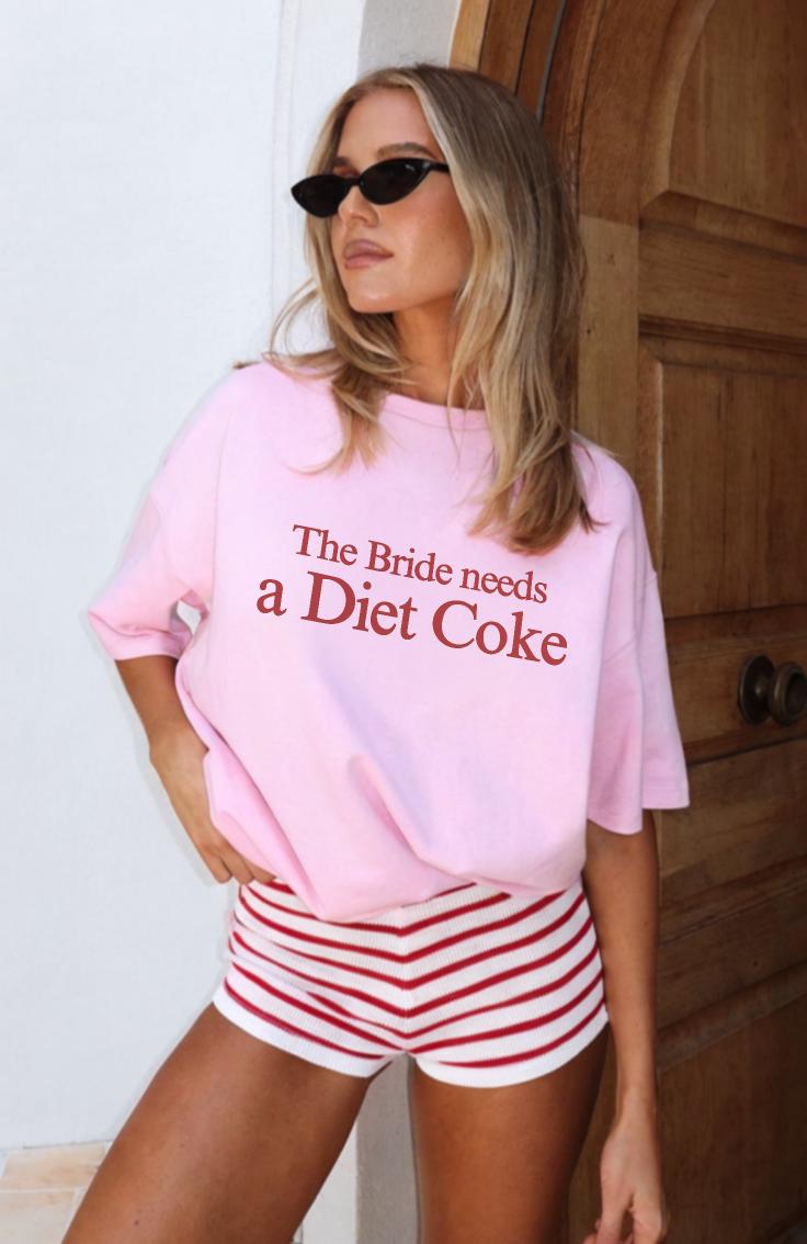 The Bride Needs a Diet Coke tshirt, Funny Bride Shirt, Bachelorette Party Tee, Wedding Morning Outfit, Bach Trip Shirt, Bridal Gift