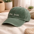 Embroidered The Bride and The Party Caps, Custom Bachelorette Party Hat, Team Bride Vintage Baseball Hat, Bridal Shower Gift, Bach Party Cap