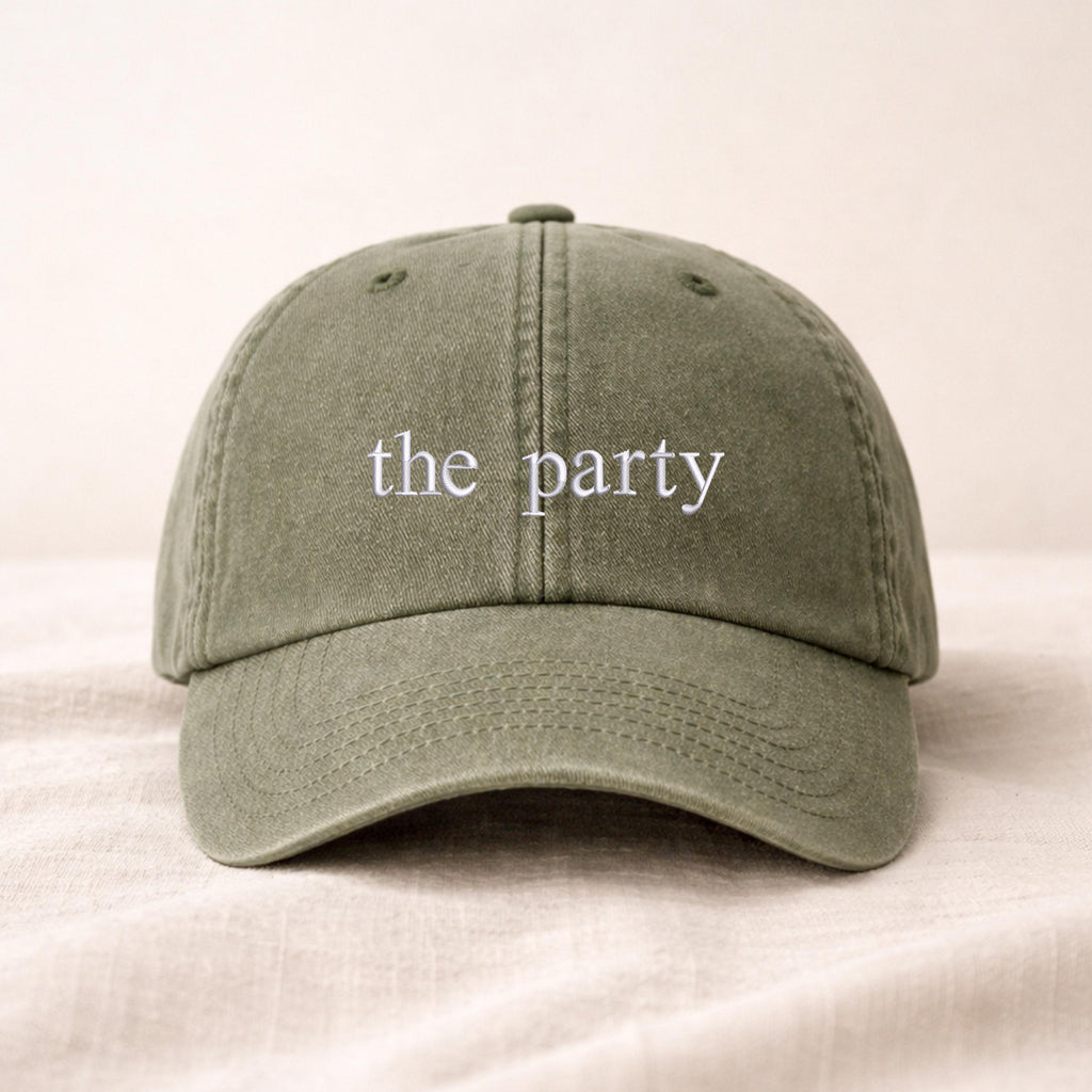 Embroidered The Bride and The Party Caps, Custom Bachelorette Party Hat, Team Bride Vintage Baseball Hat, Bridal Shower Gift, Bach Party Cap
