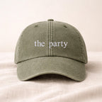 Embroidered The Bride and The Party Caps, Custom Bachelorette Party Hat, Team Bride Vintage Baseball Hat, Bridal Shower Gift, Bach Party Cap
