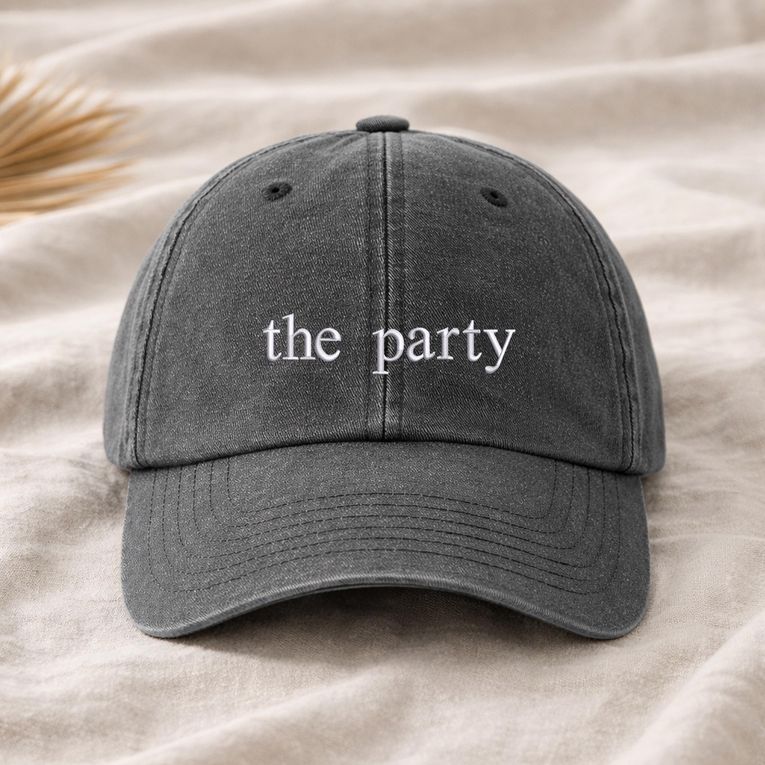 Embroidered The Bride and The Party Caps, Custom Bachelorette Party Hat, Team Bride Vintage Baseball Hat, Bridal Shower Gift, Bach Party Cap