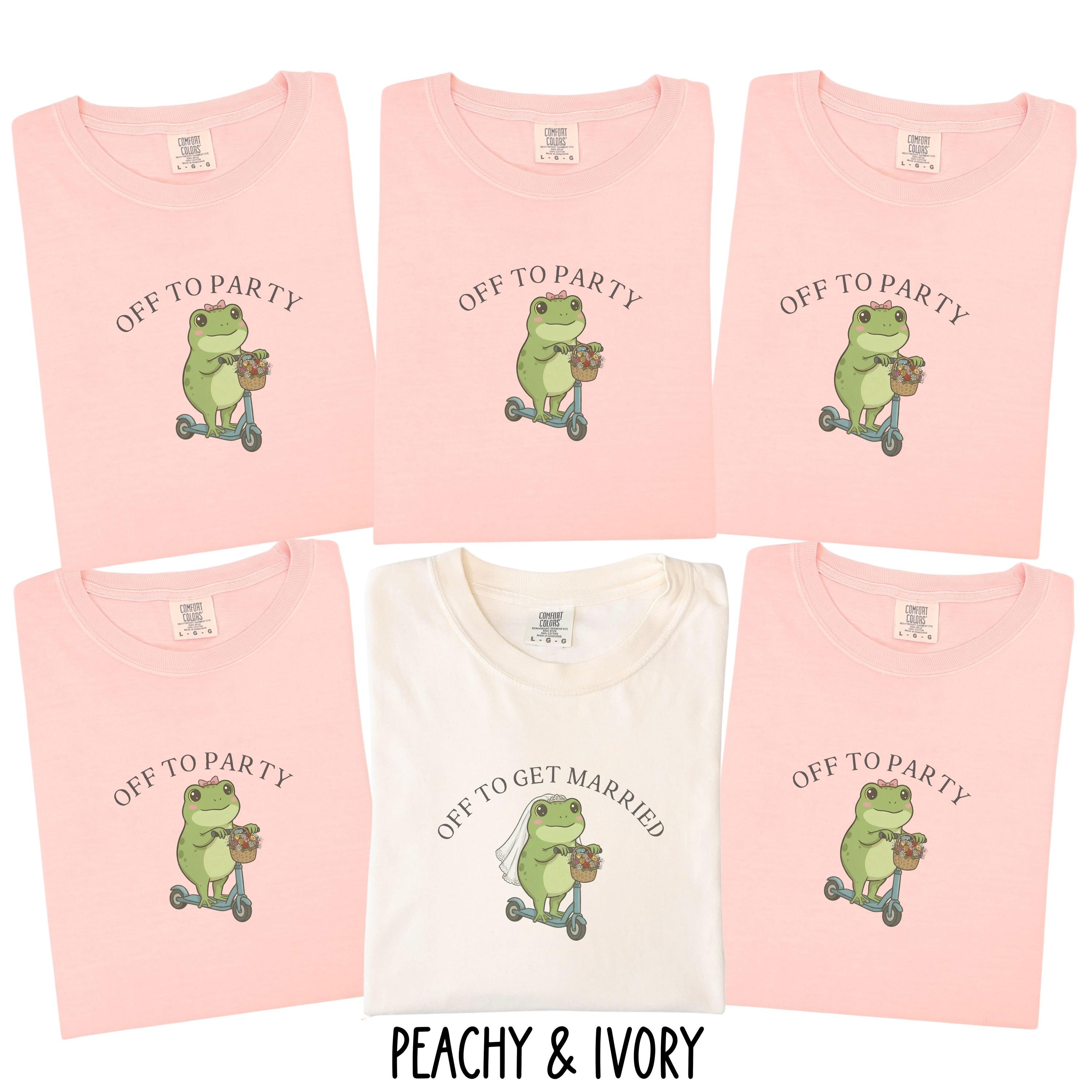 Funny Frog Bachelorette Shirt, Off to Party Bride Tee, Comfort Colors Bach Club, Bridal Party Shirt, Wedding Weekend