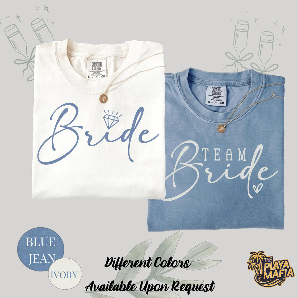 Comfort Colors® Custom Bride Bridesmaid Shirt, Briedsmaid Proposal Gift, Bridal Party T-shirt, Bach Party Shirt, Personalized Bride Tshirt