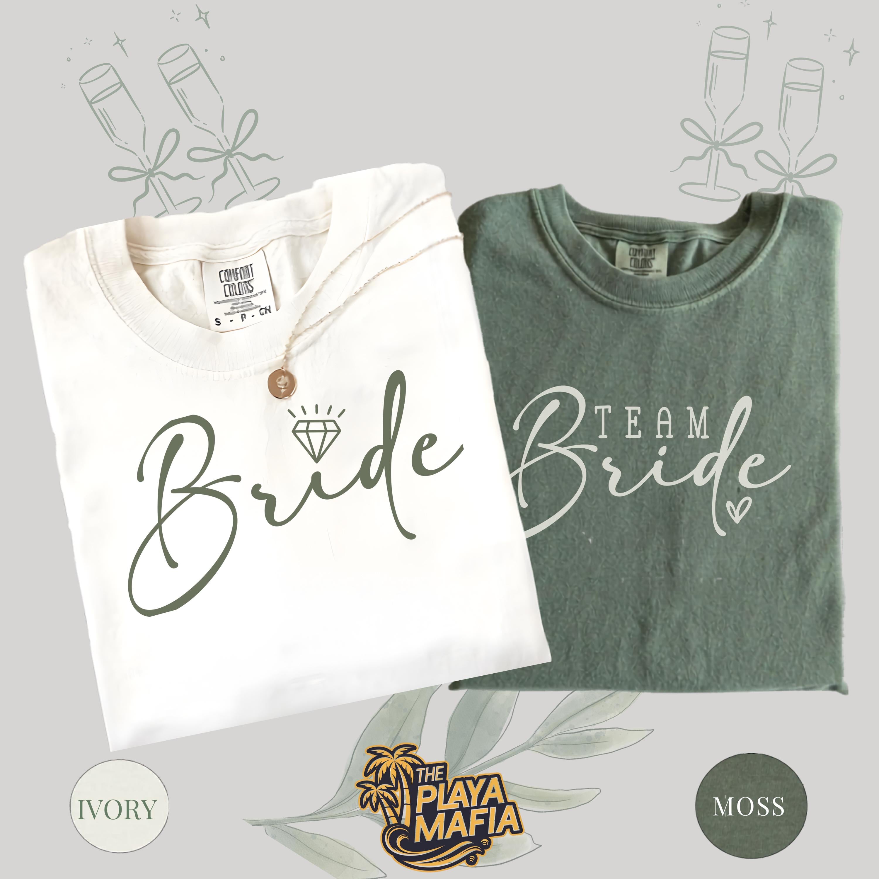 Comfort Colors® Custom Bride Bridesmaid Shirt, Briedsmaid Proposal Gift, Bridal Party T-shirt, Bach Party Shirt, Personalized Bride Tshirt