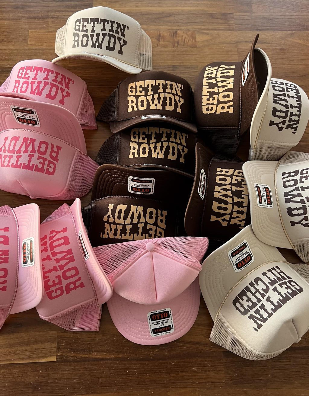 Getting Rowdy Trucker Hat, Getting Hitched Custom Hats