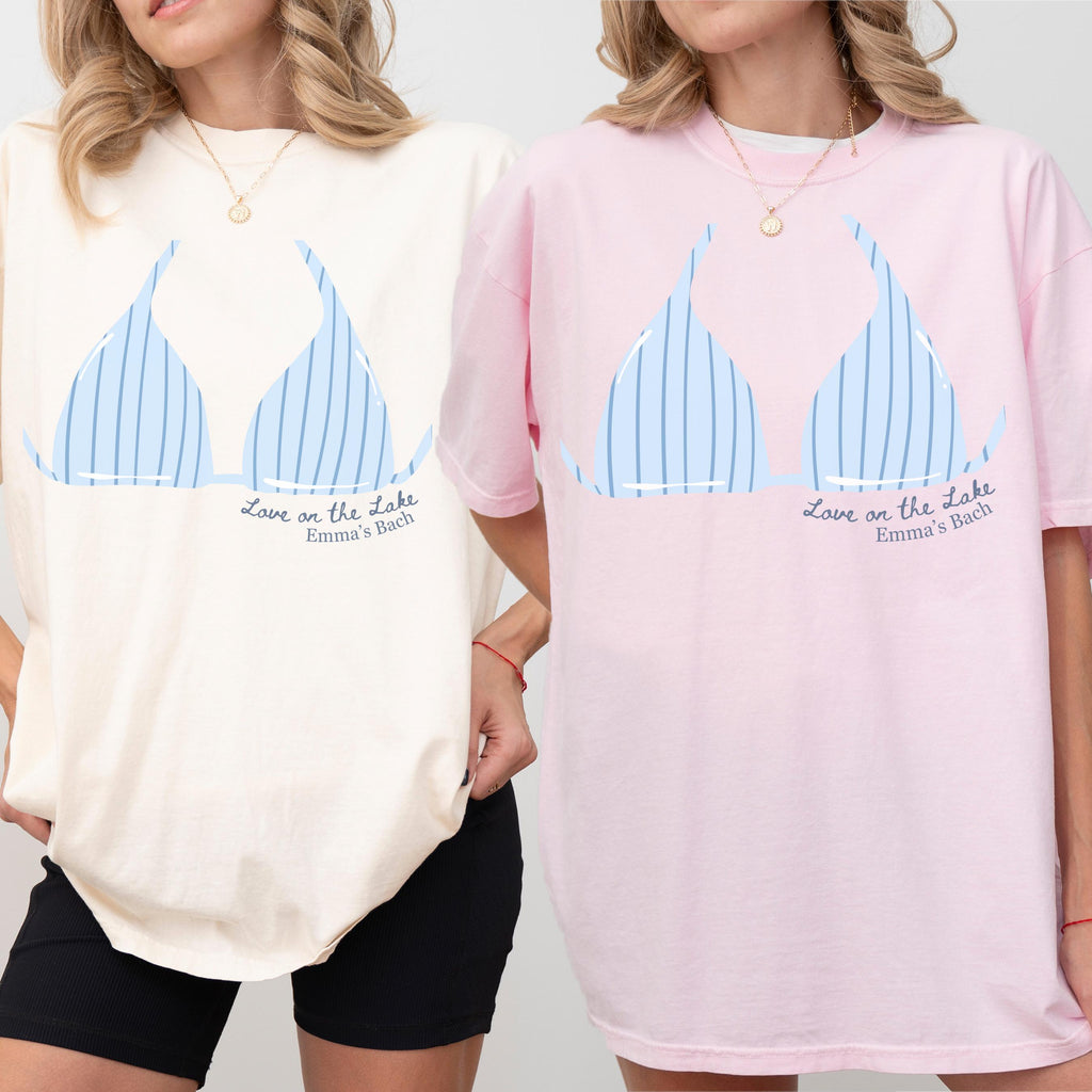Personalized Love on the Lake Bachelorette Shirts, Custom Lake Bachelorette Shirts, Camping Lake Life Theme Tshirt, Lake Bachelorette Party