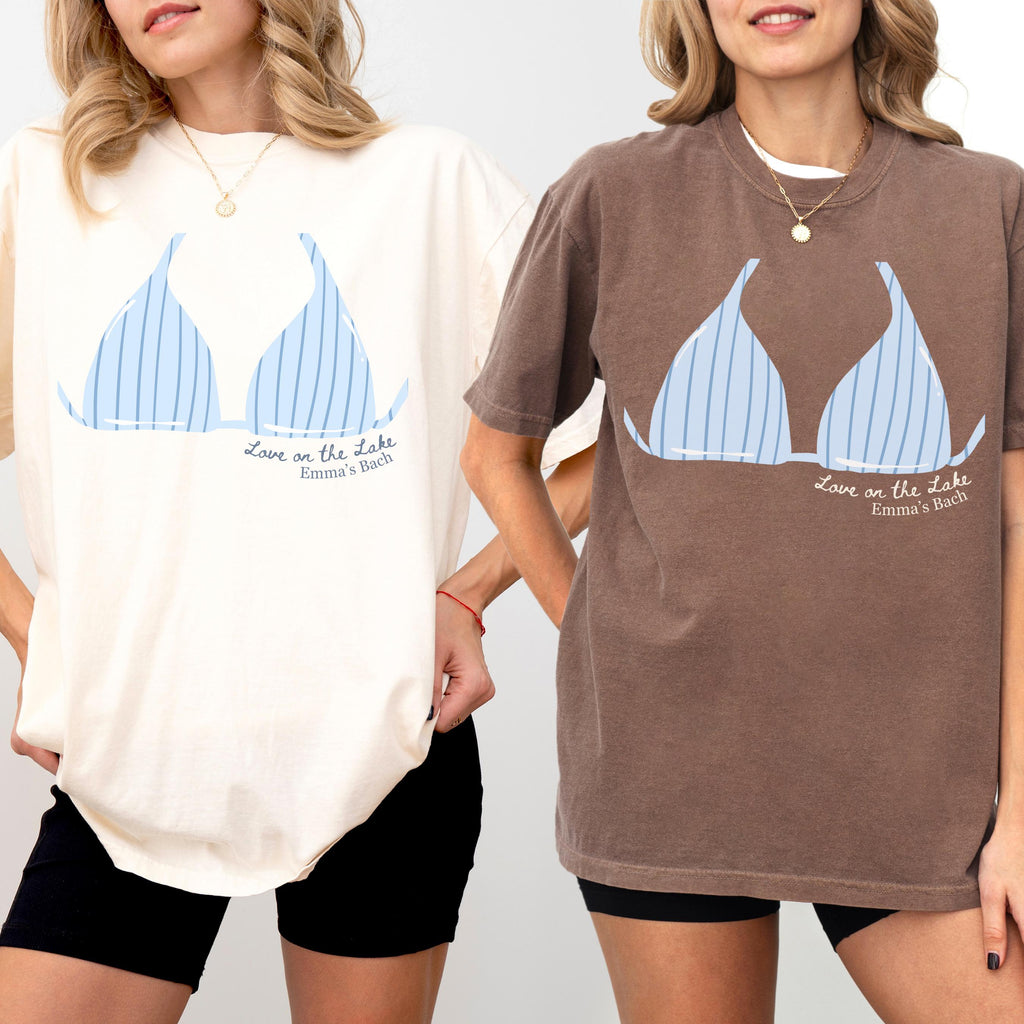 Personalized Love on the Lake Bachelorette Shirts, Custom Lake Bachelorette Shirts, Camping Lake Life Theme Tshirt, Lake Bachelorette Party