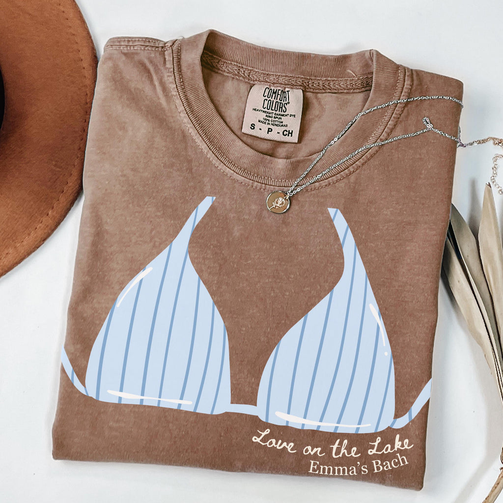Personalized Love on the Lake Bachelorette Shirts, Custom Lake Bachelorette Shirts, Camping Lake Life Theme Tshirt, Lake Bachelorette Party