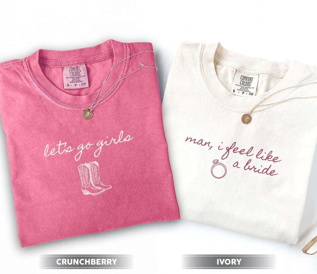 Western Nashville Bachelorette Comfort Colors® Shirts, Last Rodeo Country Bachelorette TShirt, Custom Let's Go Girls Bachelorette Party Tees