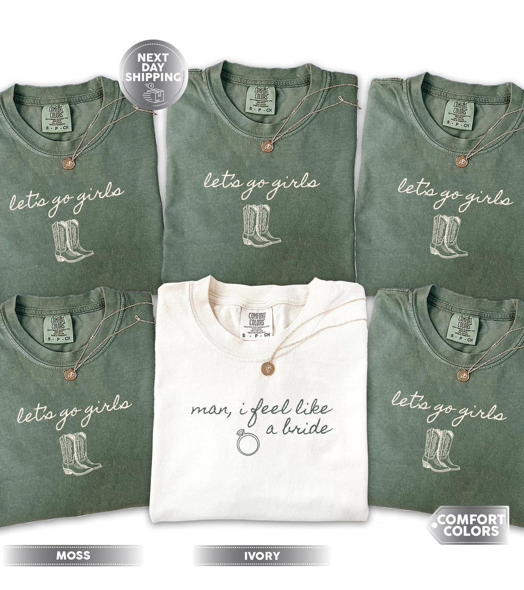 Western Nashville Bachelorette Comfort Colors® Shirts, Last Rodeo Country Bachelorette TShirt, Custom Let's Go Girls Bachelorette Party Tees