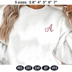 Elegant Script Monogram Alphabet Embroidery Design, Swirly Font A-Z Machine Embroidery Letters, Custom Name Initials Set, Digital Download