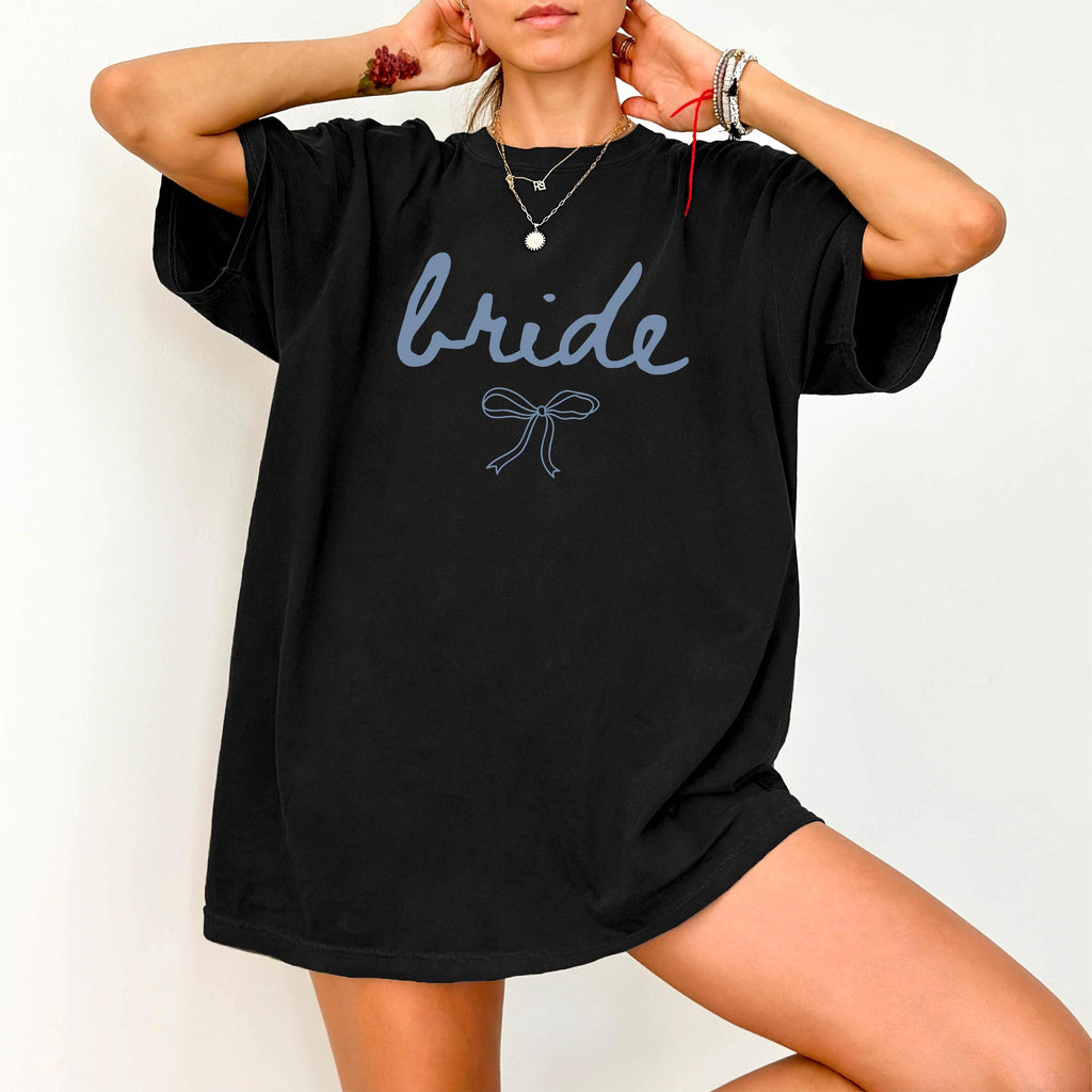 Coquette Bow Bride Shirt, Bachelorette Party Matching Tees, Bridesmaid Tee, Wedding Day Gift, Bridal Shower Shirts