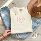 Coquette Bow Bridal Shirt, Bachelorette Outfit for Bride, Wedding Day Tee, Engagement Gift for Bride, Bridal Shower Gift, Bridal Party Shirt